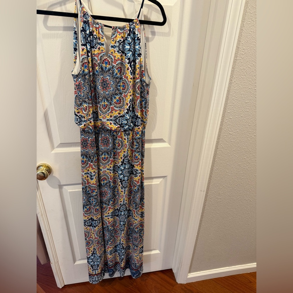 London Times floor length multicolored dress - size 12